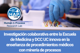Investigación colaborativa entre la Escuela de Medicina y DCC UC innova en la enseñanza de procedimientos médicos con minería de procesos