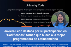 Javiera León destaca por su participación en “Codificadas”, torneo que busca a la mejor programadora de Latinoamérica