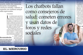 Denis Parra aclara funcionalidad y fallas de los chatbots como consejeros de salud en El Mercurio