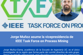 Jorge Muñoz asume la vicepresidencia de IEEE Task Force on Process Mining