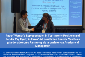 Paper “Women’s Representation in Top-Income Positions and Gender Pay Equity in Firms” del académico Gonzalo Valdés es galardonado como Runner-up de la conferencia Academy of Managemen