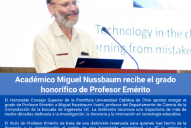 Académico Miguel Nussbaum recibe el grado honorífico de Profesor Emérito