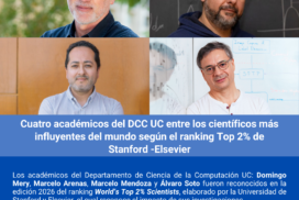 Cuatro académicos del DCC UC entre los científicos más influyentes del mundo según el ranking Top 2% de Stanford -Elsevier